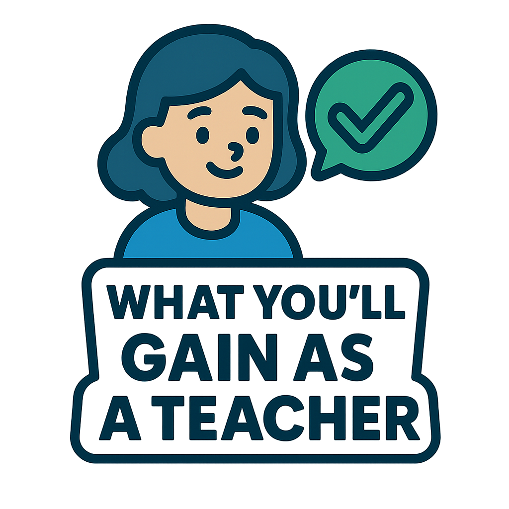 Two students smiling with a plant between them above the label "What Students Gain" – symbolizing growth in a student-centered classroom